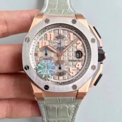 Replica Audemars Piguet Royal Oak Offshore LeBron James 26210OI.OO.A109CR.01 JF V5 Rose Gold Gray Dial Swiss 3126