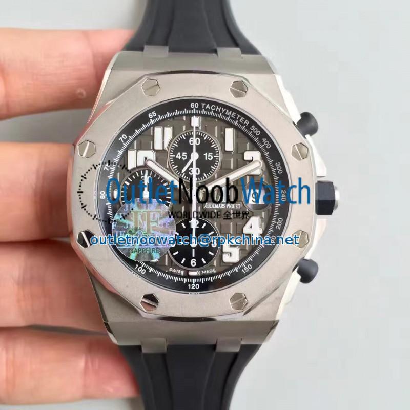 Replica Audemars Piguet Royal Oak Offshore 50th 26034TS.00.D001IN.01 JF V2 Stainless Steel Grey Dial Swiss 7750