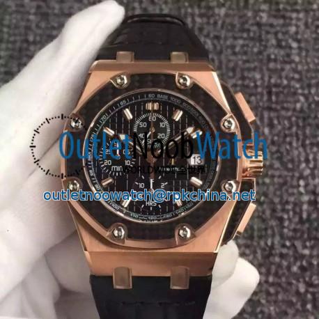 Replica Audemars Piguet Royal Oak Offshore Juan Pablo Montoya 26030RO.00.D001IN.01 JF V2 Rose Gold Black Dial Swiss 2840