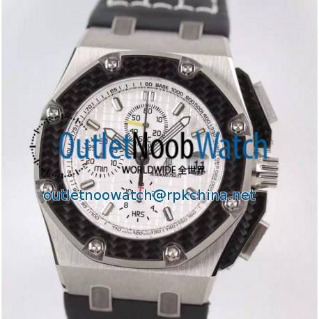 Replica Audemars Piguet Royal Oak Offshore Juan Pablo Montoya 2603010.OO.D001IN.01 JF V2 Titanium White Dial Swiss 2840