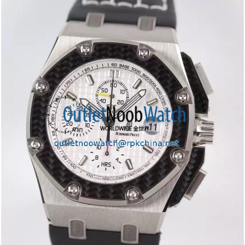 Replica Audemars Piguet Royal Oak Offshore Juan Pablo Montoya 2603010.OO.D001IN.01 JF V2 Titanium White Dial Swiss 2840