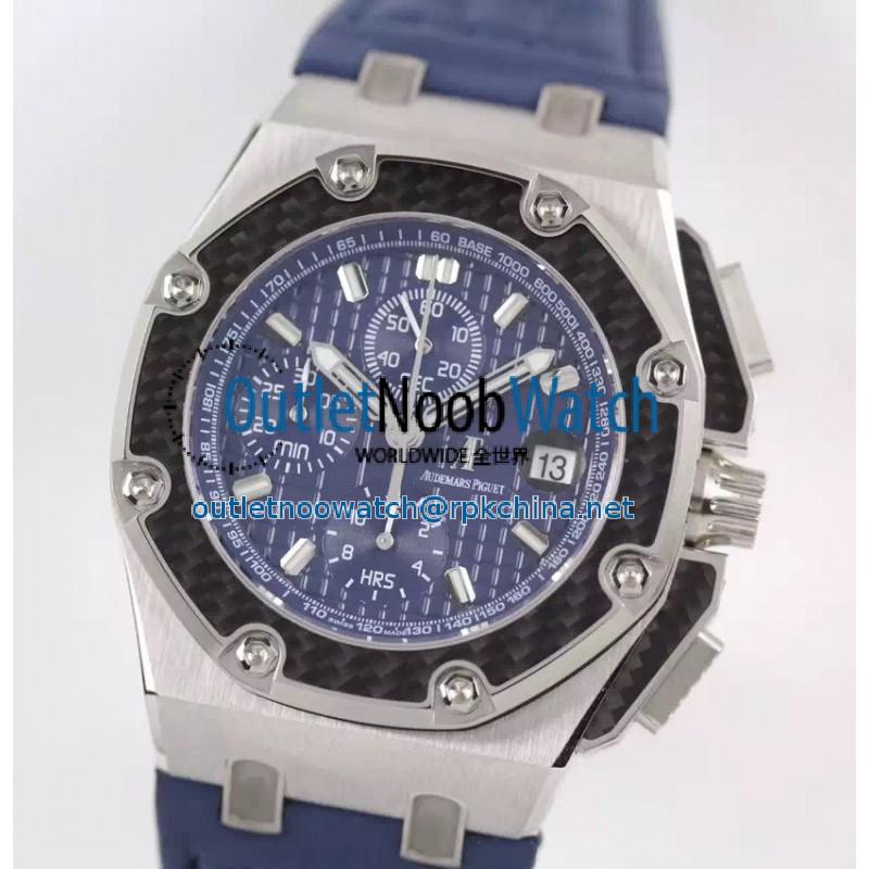 Replica Audemars Piguet Royal Oak Offshore Juan Pablo Montoya 26030PO.00.D021IN.01 JF V2 Stainless Steel Blue Dial Swiss 2840