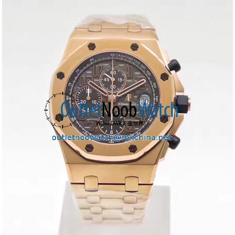 Replica Audemars Piguet Royal Oak Offshore Don Ramon De La Cruz 26192OR.D0801CR.01 JF V2 Rose Gold Grey Dial Swiss 7750