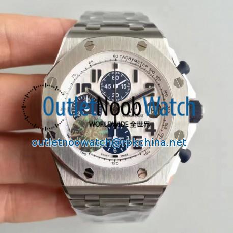 Replica Audemars Piguet Royal Oak Offshore Navy 26170ST.OO.D305CR.01 JF V2 Stainless Steel White Dial Swiss 7750