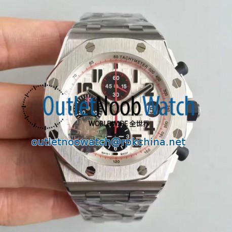 Replica Audemars Piguet Royal Oak Offshore Panda 26170ST.OO.D101CR.02 JF V2 Stainless Steel White Dial Swiss 7750