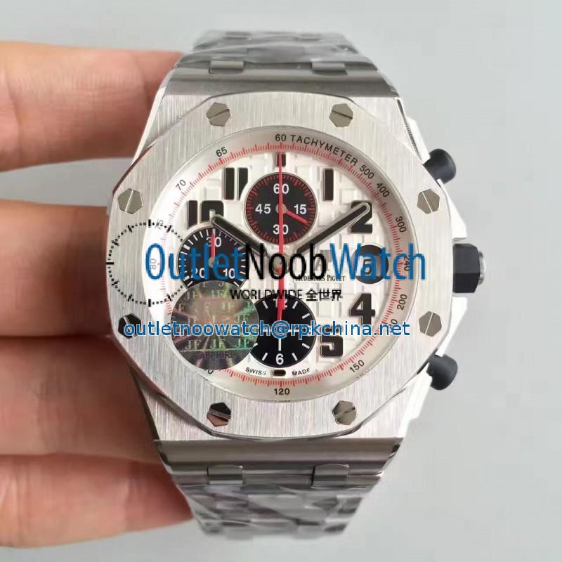 Replica Audemars Piguet Royal Oak Offshore Panda 26170ST.OO.D101CR.02 JF V2 Stainless Steel White Dial Swiss 7750