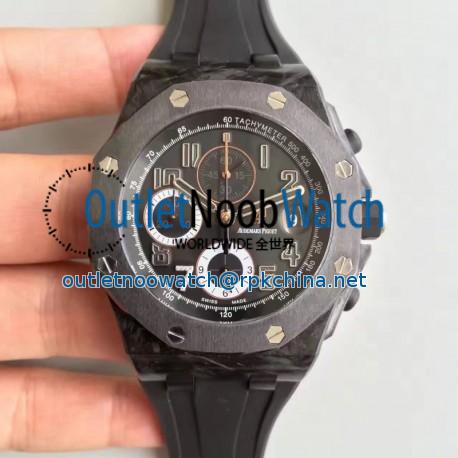 Replica Audemars Piguet Royal Oak Offshore Ginza 7 26205AU.OO.D002CR.01 JF V2 Forged Carbon Black Dial Swiss 3126