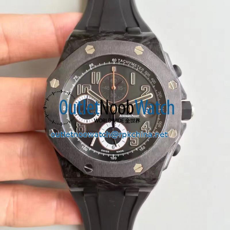 Replica Audemars Piguet Royal Oak Offshore Ginza 7 26205AU.OO.D002CR.01 JF V2 Forged Carbon Black Dial Swiss 3126