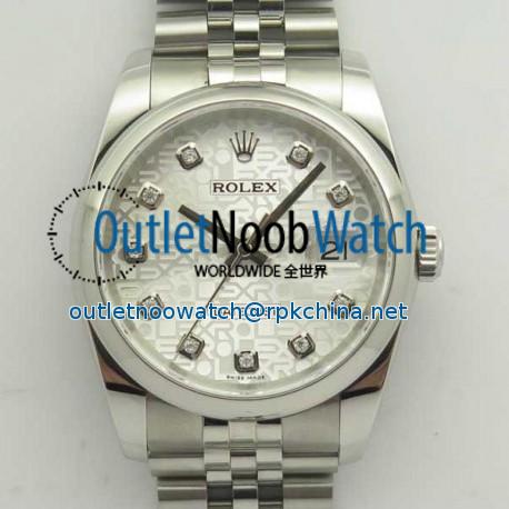 Replica Rolex Datejust 36MM 116234 DJ V2 Stainless Steel Silver Anniversary Jubilee Dial Swiss 3135