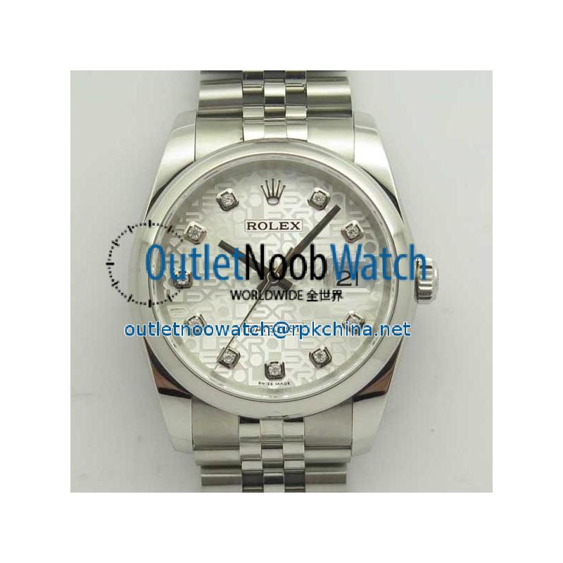 Replica Rolex Datejust 36MM 116234 DJ V2 Stainless Steel Silver Anniversary Jubilee Dial Swiss 3135