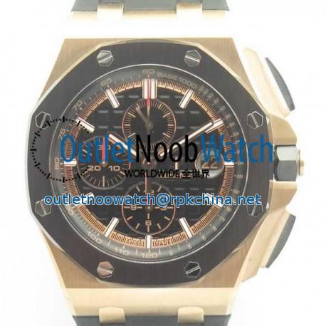 Replica Audemars Piguet Royal Oak Offshore 2640R0.00.A002CA.02 JF V2 Rose Gold Black Dial Swiss 3126