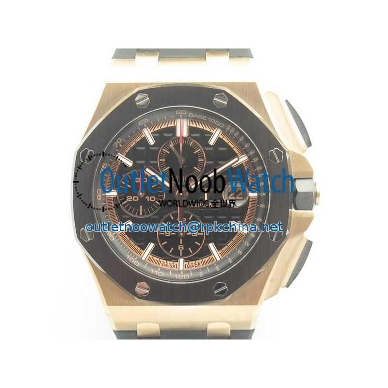 Replica Audemars Piguet Royal Oak Offshore 2640R0.00.A002CA.02 JF V2 Rose Gold Black Dial Swiss 3126