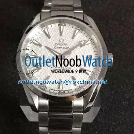 Replica Omega Aqua Terra "James Bond" 41MM Stainless Steel White Textured Dial Swiss Movement 8507