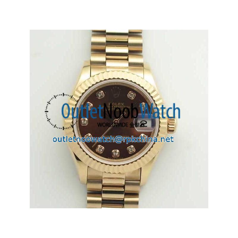 Replica Rolex Lady Datejust 28 279165 28MM BP Rose Gold Chocolate Dial Swiss 2671