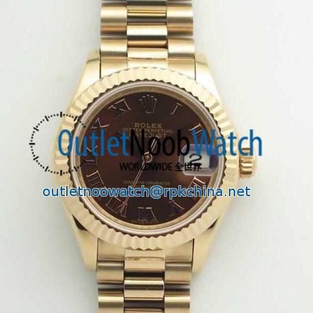 Replica Rolex Lady Datejust 28 279165 28MM BP Rose Gold Chocolate Dial Swiss 2671