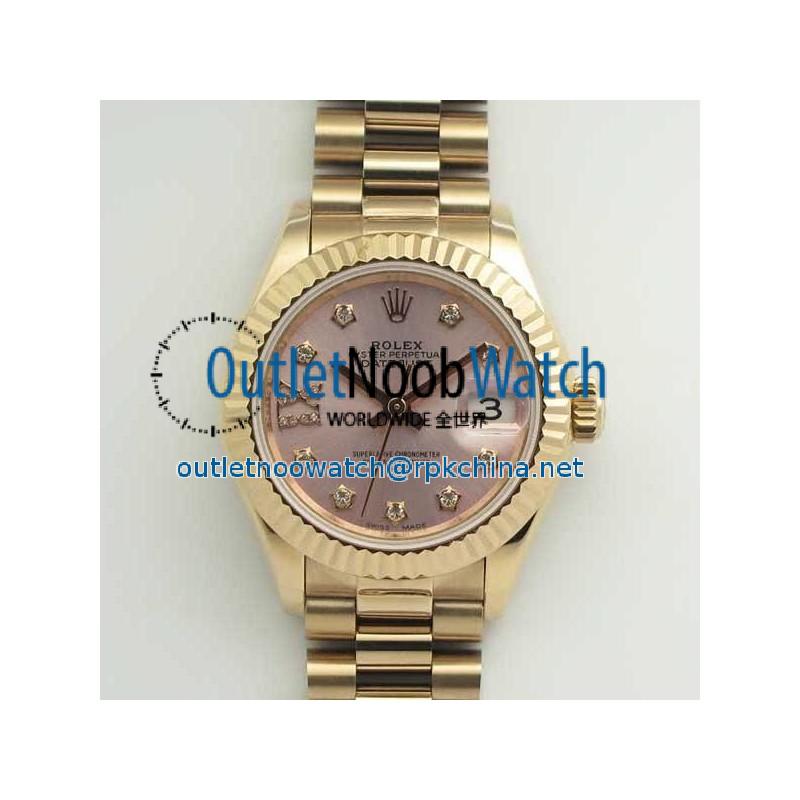 Replica Rolex Lady Datejust 28 279165 28MM BP Rose Gold Pink Mother Of Pearl Dial Swiss 2671