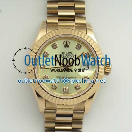 Replica Rolex Lady Datejust 28 279165 28MM BP Rose Gold Yellow Mother Of Pearl Dial Swiss 2671