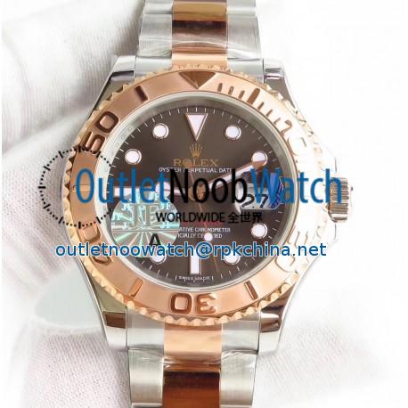 Replica Rolex Yacht-Master 40 116621 JF Stainless Steel & Rose Gold Chocolate Dial Swiss 3135