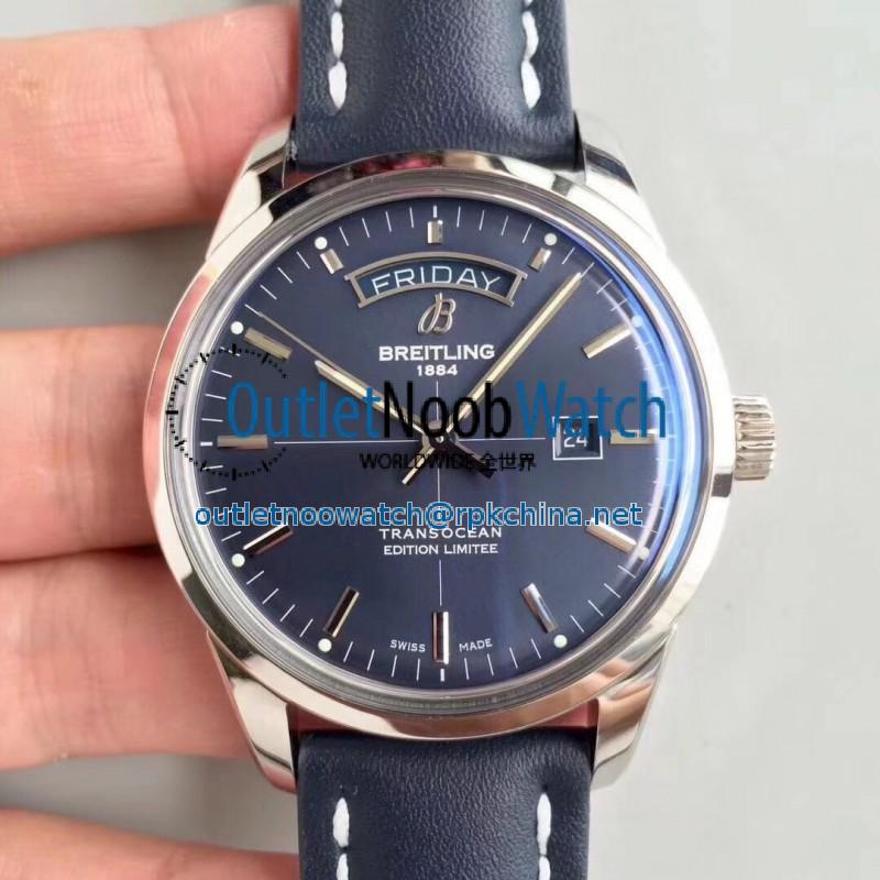 Replica Breitling Transocean Day & Date A453109T/C921/731P V7 Stainless Steel Blue Dial Swiis 2836-2