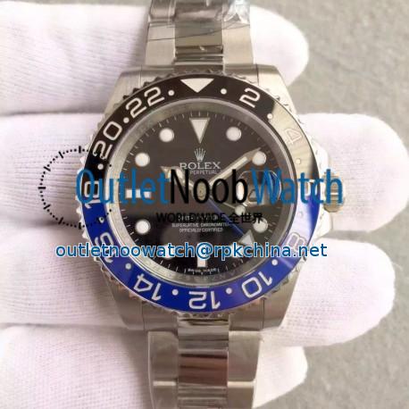 Replica Rolex GMT-Master II 116710BLNR Batman V8 Stainless Steel Black Dial Swiss 2836-2