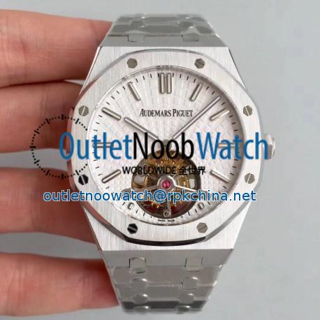 Replica Audemars Piguet Royal Oak Tourbillon Extra Thin 26522 R8 Stainless Steel White Dial Swiss 2924