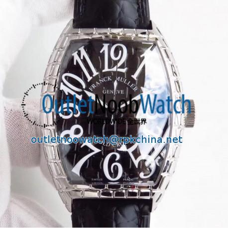 Replica Franck Muller Black Croco 8880 CH BLK CRO N Stainless Steel Black Dial M8215