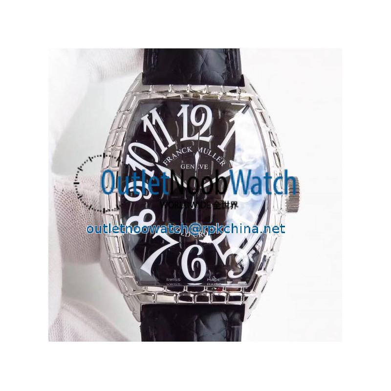 Replica Franck Muller Black Croco 8880 CH BLK CRO N Stainless Steel Black Dial M8215