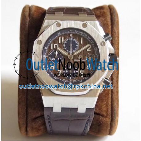 Replica Audemars Piguet Royal Oak Offshore Chronograph 2018 SIHH 26470 JF V2 Stainless Steel Chocolate Dial Swiss 3126