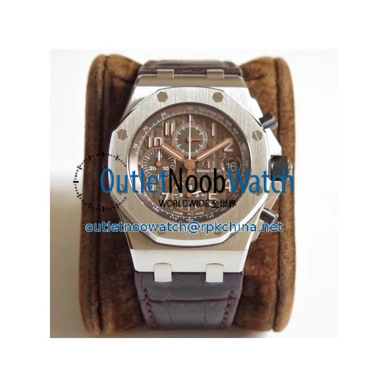 Replica Audemars Piguet Royal Oak Offshore Chronograph 2018 SIHH 26470 JF V2 Stainless Steel Brown Dial Swiss 3126