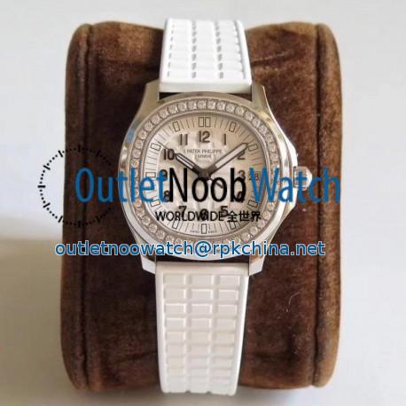 Replica Patek Philippe Aquanaut Luce Ladies 5067A-024 N Stainless Steel & Diamonds White Dial Swiss 324SC