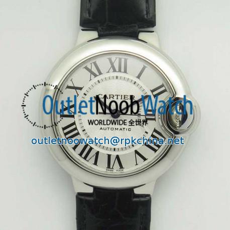 Replica Ballon Bleu De Cartier Ladies 33MM W6920085 AF Stainless Steel Silver Dial Swiss Calibre 076