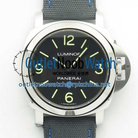 Replica Panerai Luminor Base Blue Logo 3 days Acciaio PAM774 XF Stainless Steel Black Dial A6498