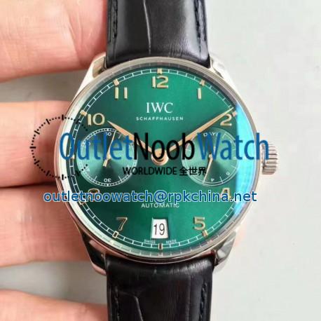 Replica IWC Portugieser 7 Days IW500708 ZF V4 Stainless Steel Green Dial Swiss 52010