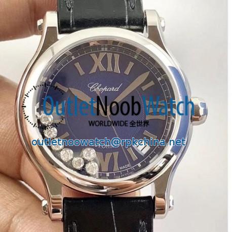 Replica Chopard Happy Sport 36MM Automatic 278559-3008 N Stainless Steel Blue & Diamond Dial Swiss 2892