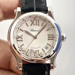 Replica Chopard Happy Sport 36MM Automatic 278559-3001 N Stainless Steel Silver & Diamond Dial Swiss 2892