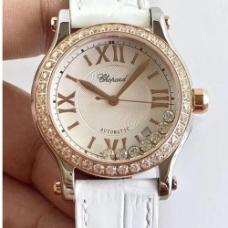 Replica Chopard Happy Sport 36MM Automatic 278582-6003 N Stainless Steel & Diamond Silver & Diamond Dial Swiss 2892