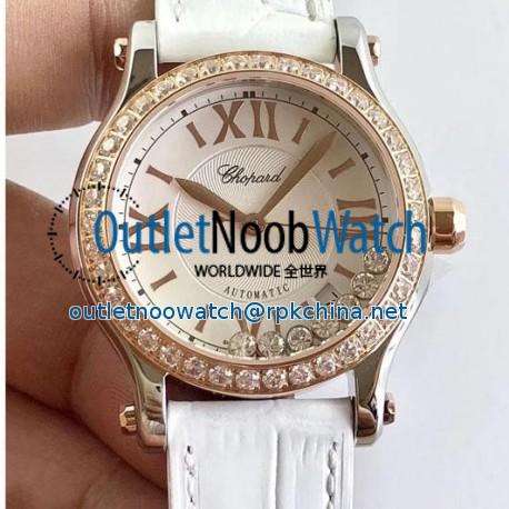 Replica Chopard Happy Sport 36MM Automatic 278582-6003 N Stainless Steel & Diamond Silver & Diamond Dial Swiss 2892