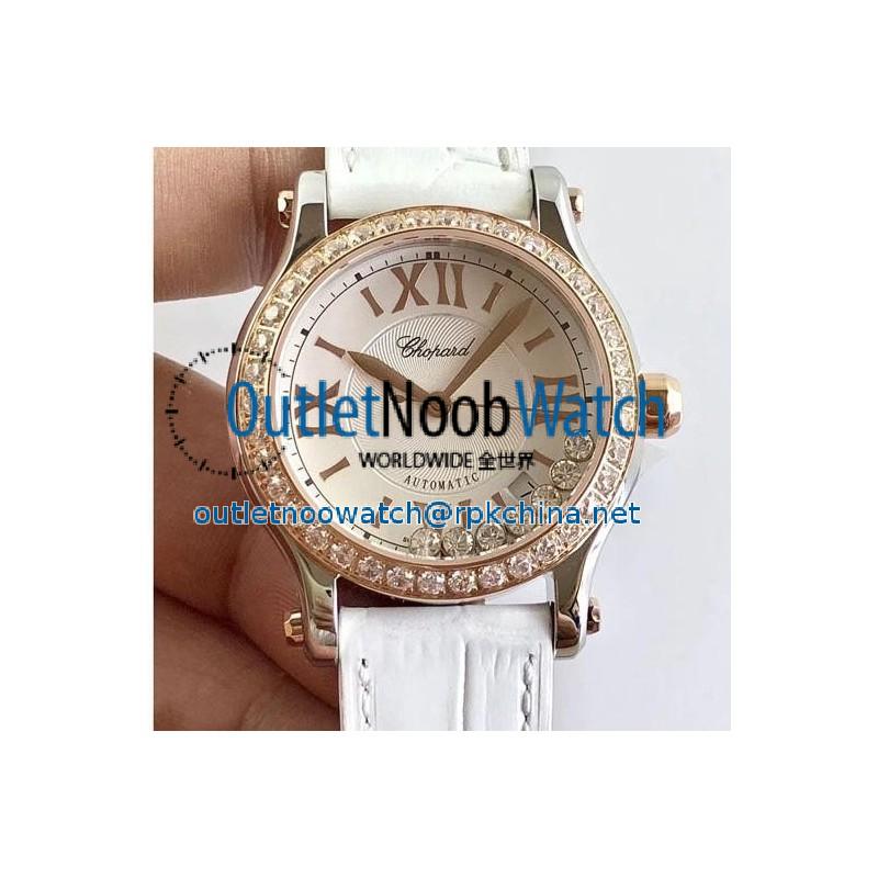 Replica Chopard Happy Sport 36MM Automatic 278582-6003 N Stainless Steel & Diamond Silver & Diamond Dial Swiss 2892