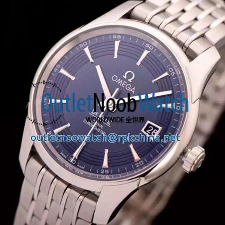 Replica Omega De Ville 41MM Stainless Steel Blue Dial Swiss 8500