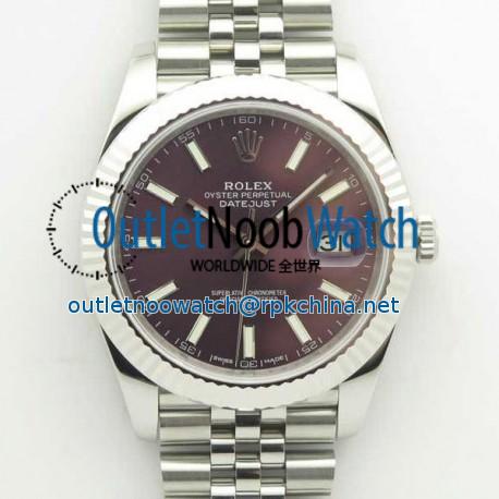 Replica Rolex Datejust II 126334 41MM N Stainless Steel Purple Dial Swiss 3235