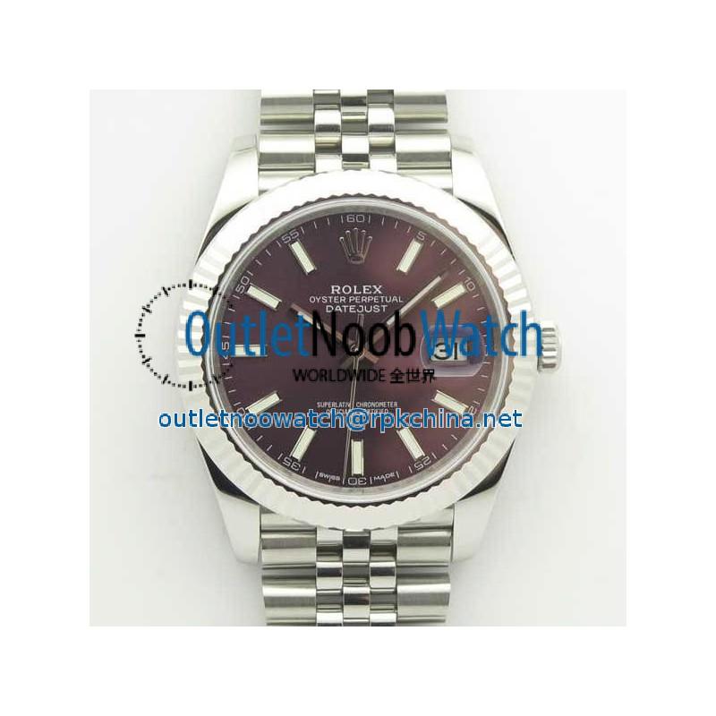 Replica Rolex Datejust II 126334 41MM N Stainless Steel Purple Dial Swiss 3235