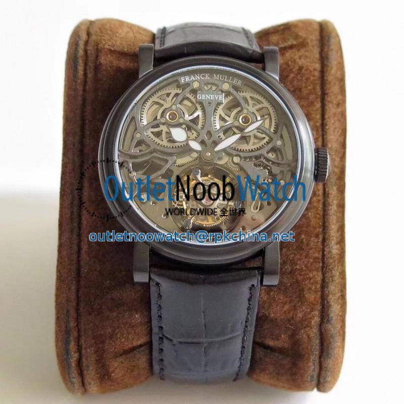 Replica Franck Muller Giga Tourbillon 7048 T G SQT BR NR TW PVD Silver Skeleton Dial Swiss Tourbillon