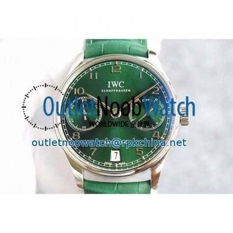 Replica IWC Portuguese IW5007 YL V4 Stainless Steel Green Dial Swiss 52010