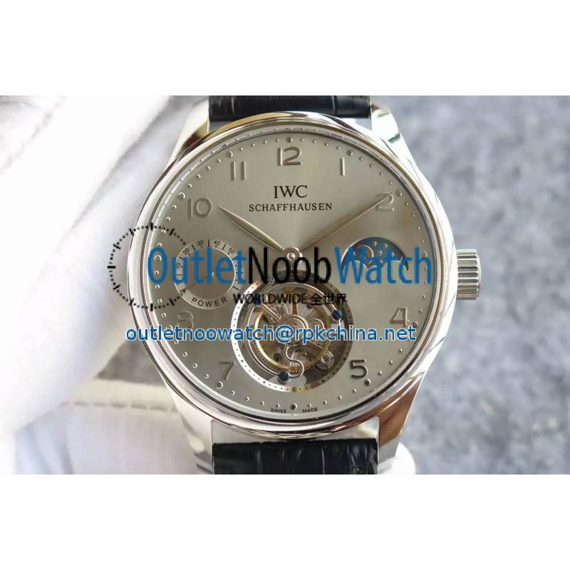 Replica IWC Portuguese Regulateur Tourbillon Stainless Steel Silver Dial Swiss Tourbillon