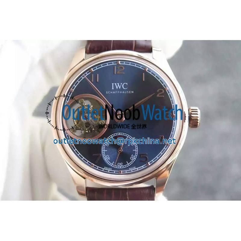 Replica IWC Portuguese Tourbillon IW5463 YL Rose Gold Blue Dial Swiss 63783