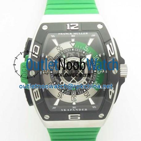 Replica Franck Muller Skafander SKF 46 DV SC DT N Stainless Steel Green Skeleton Dial M8215