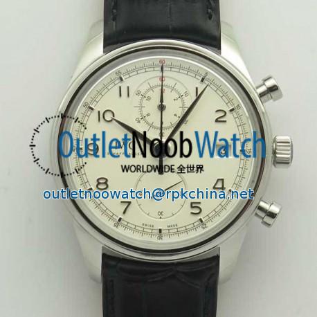 Replica IWC Portugieser Chronograph Classic IW390403 ZF Stainless Steel White Dial Swiss 7750