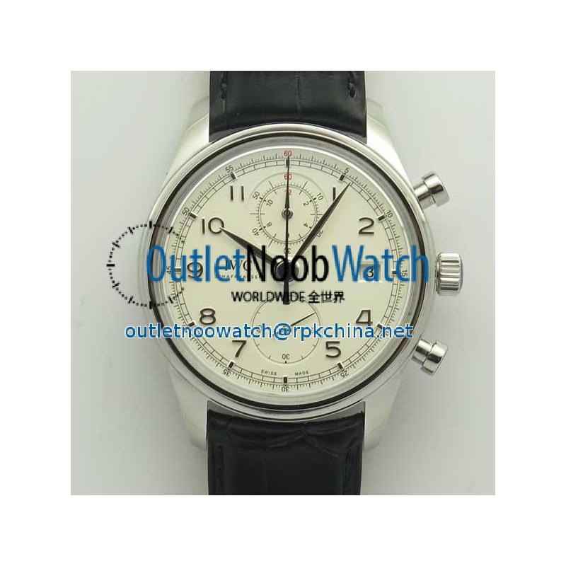 Replica IWC Portugieser Chronograph Classic IW390403 ZF Stainless Steel White Dial Swiss 7750