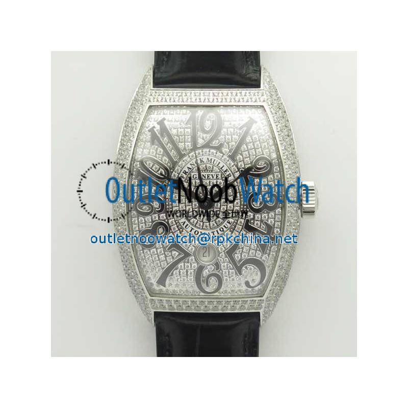 Replica Franck Muller Casablanca 8880 SC DT GF Stainless Steel & Diamonds Diamond Dial Swiss 2824-2