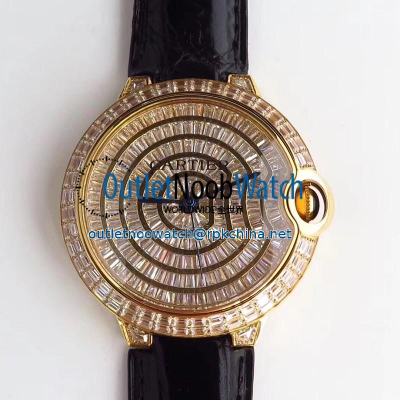 Replica Ballon Bleu De Cartier T Diamond N Yellow Gold Diamond Dial M9015